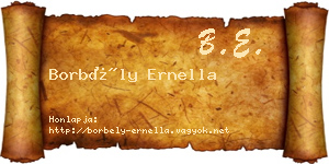 Borbély Ernella névjegykártya